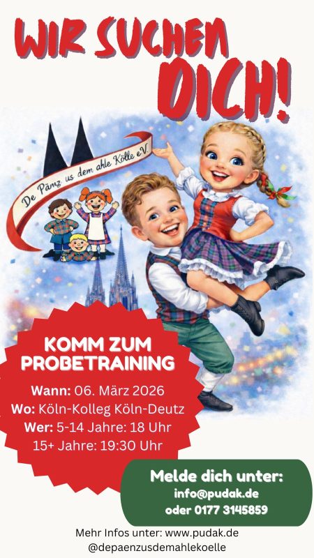 PUDAK-INFO: Probetraining De Pänz us dem ahle Kölle e.V.
